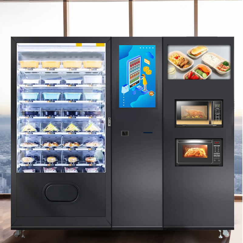 distributeur automatique de repas avec micro-ondes dans le bureau